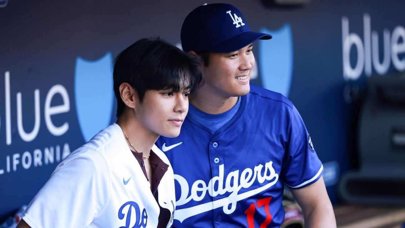 bts-shohei-ohtani-dodgers-first-pitch