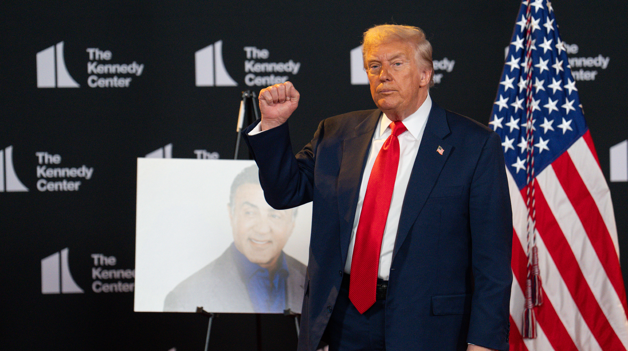 trump-kennedy-honors-kiss-stallone